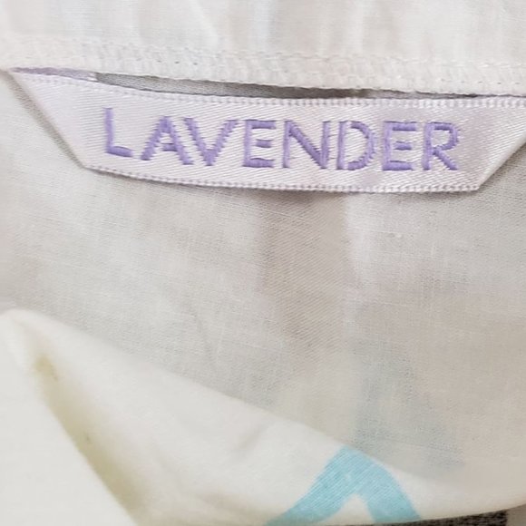 Sky/Navy Blue + White Floral Skirt - Picture 3 of 3